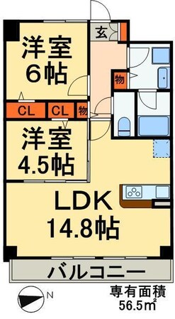 コンフォリア北小金の物件間取画像